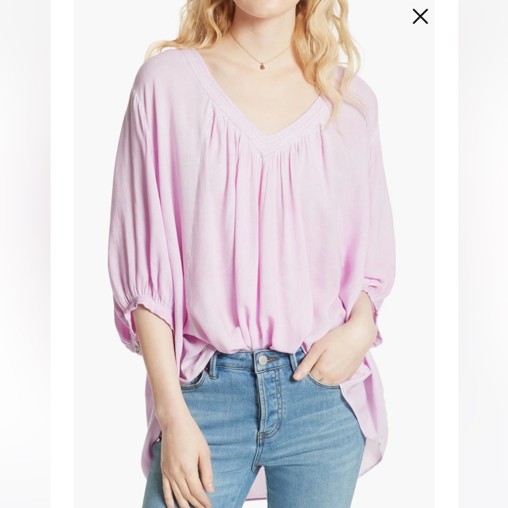 Free people catch me if you can v neck tee